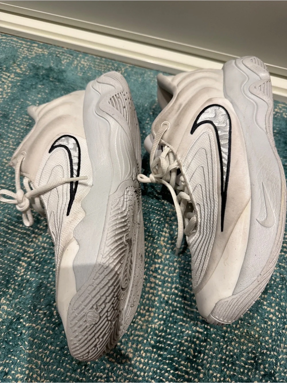 Nike White Kids' Sneakers with Black Accents